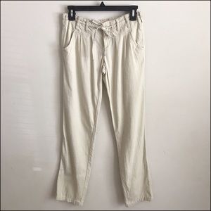 ‼️3 for $15‼️ Cream Draw String Linen Pants